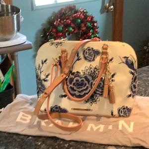 Brahmin Mini Duxbury in Blue Delft floral